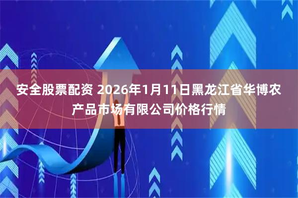 安全股票配资 2026年1月11日黑龙江省华博农产品市场有限公司价格行情